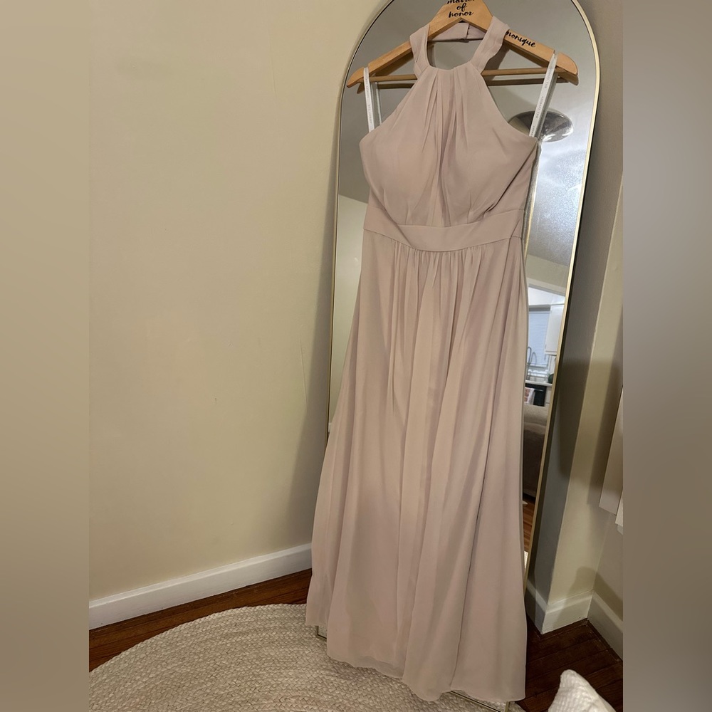 Color champagne, Size 6. Bill Levkoff dress. Worn once.